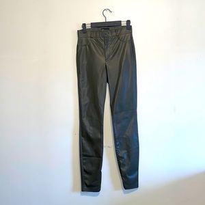 Zara faux leather green pants